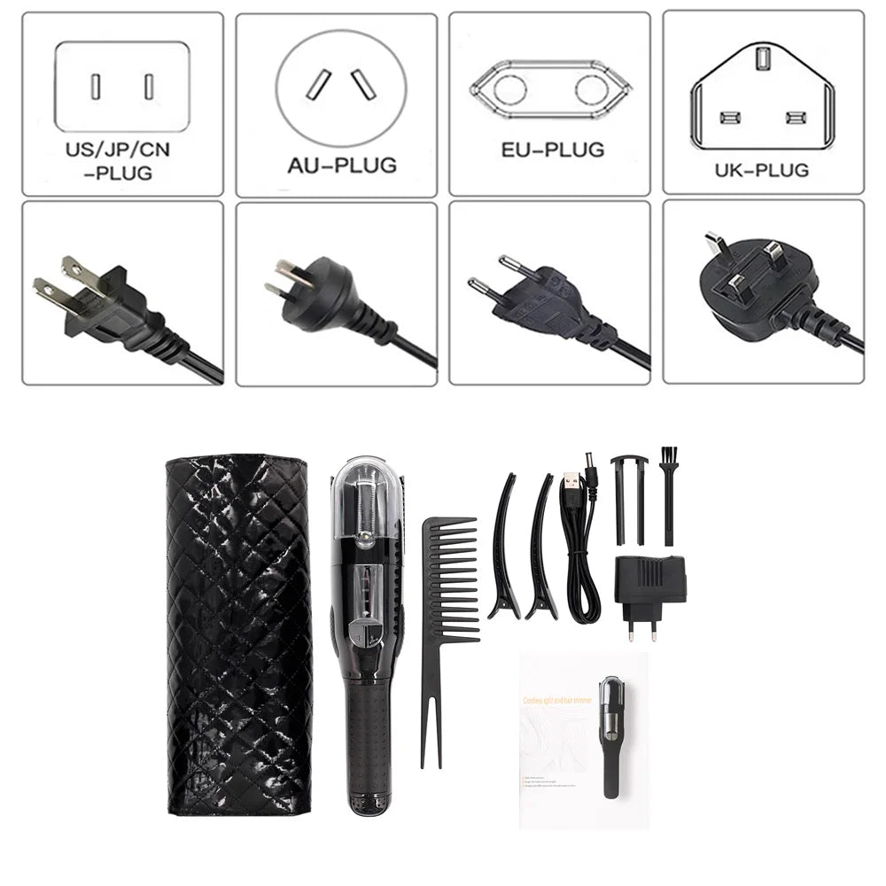 Automatic Split End Hair Trimmer Dry Damaged Hair Remover Cordless Women Hair Cutting Machine Open Ends Hair Cutter Clipper